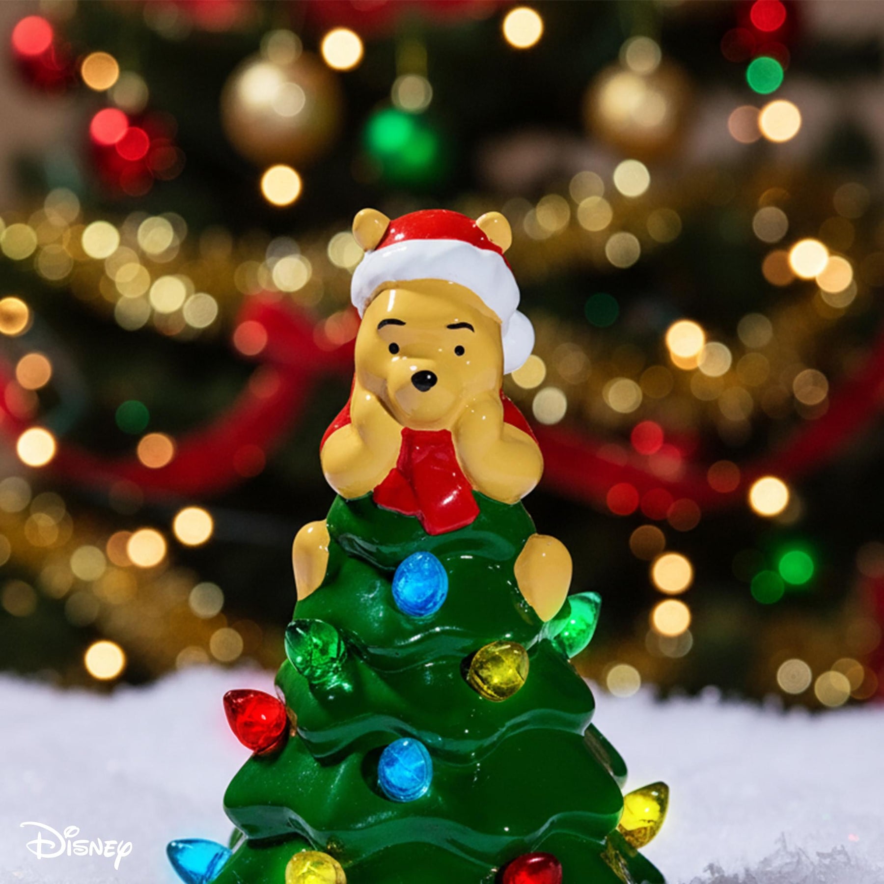 Disney Winnie The Pooh Light-Up Ceramic Christmas Tree | 6 Inches Tall