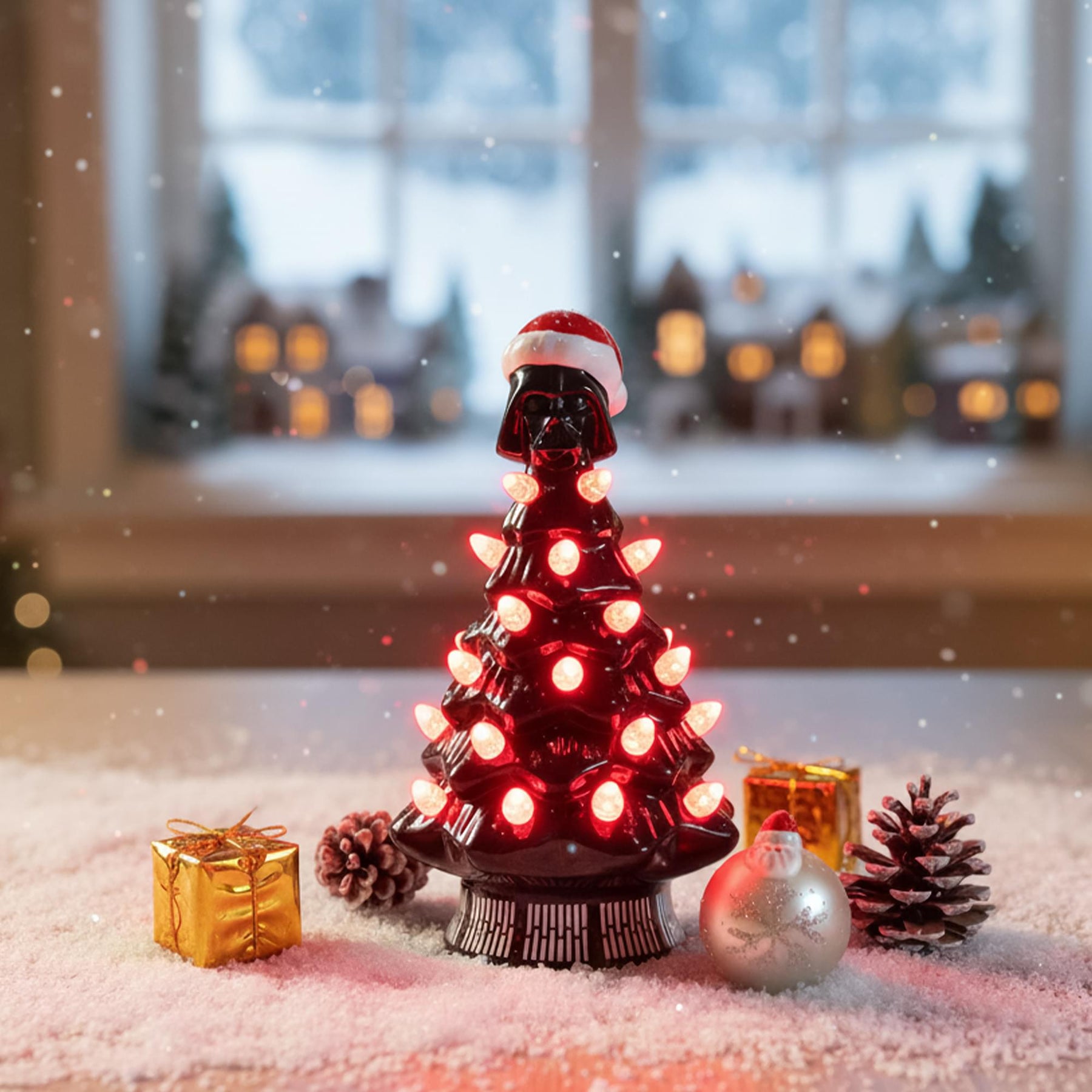 Star Wars Light-Up Ceramic Christmas Tree Set Of 2