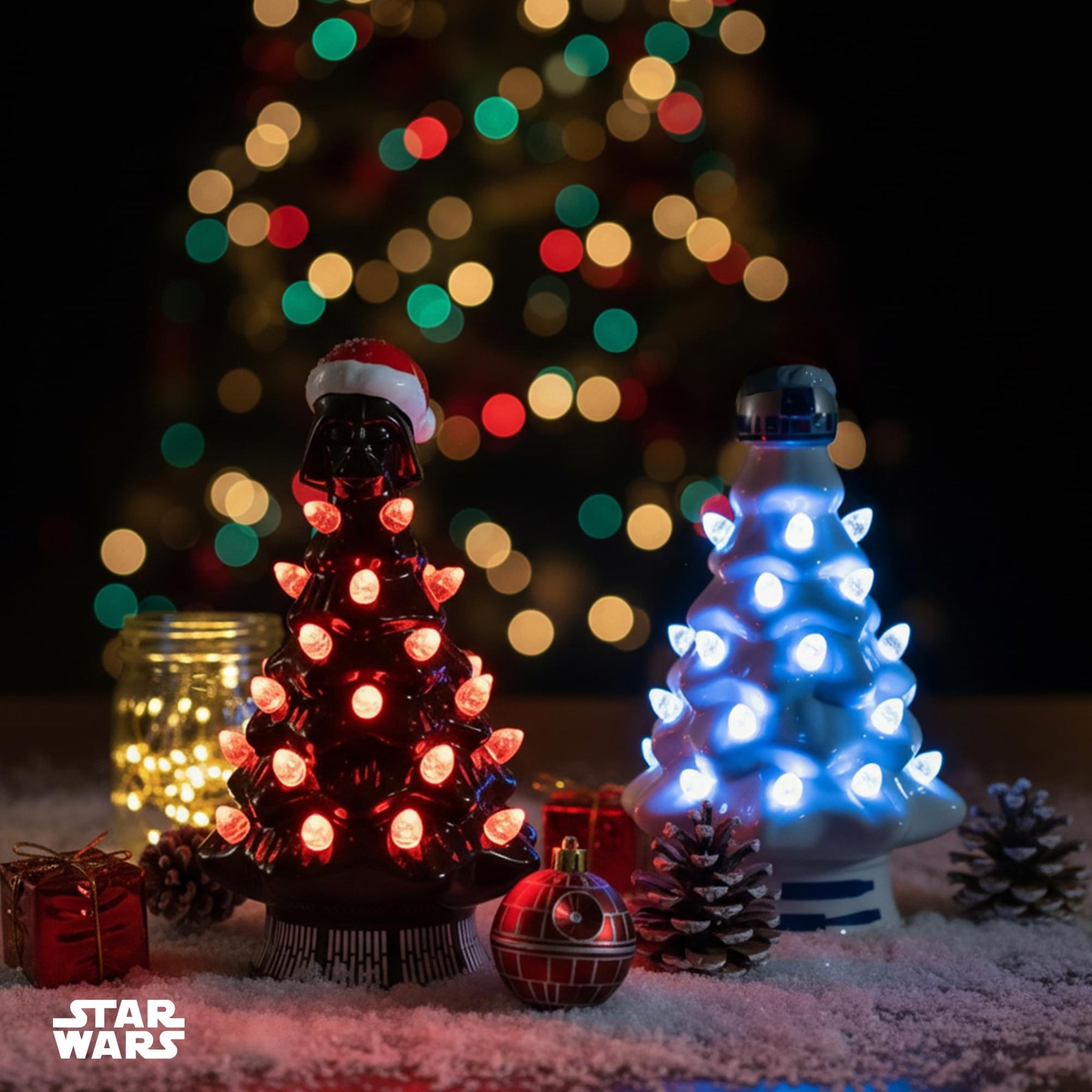 Star Wars Darth Vader Light-Up Ceramic Christmas Tree | 6 Inches Tall