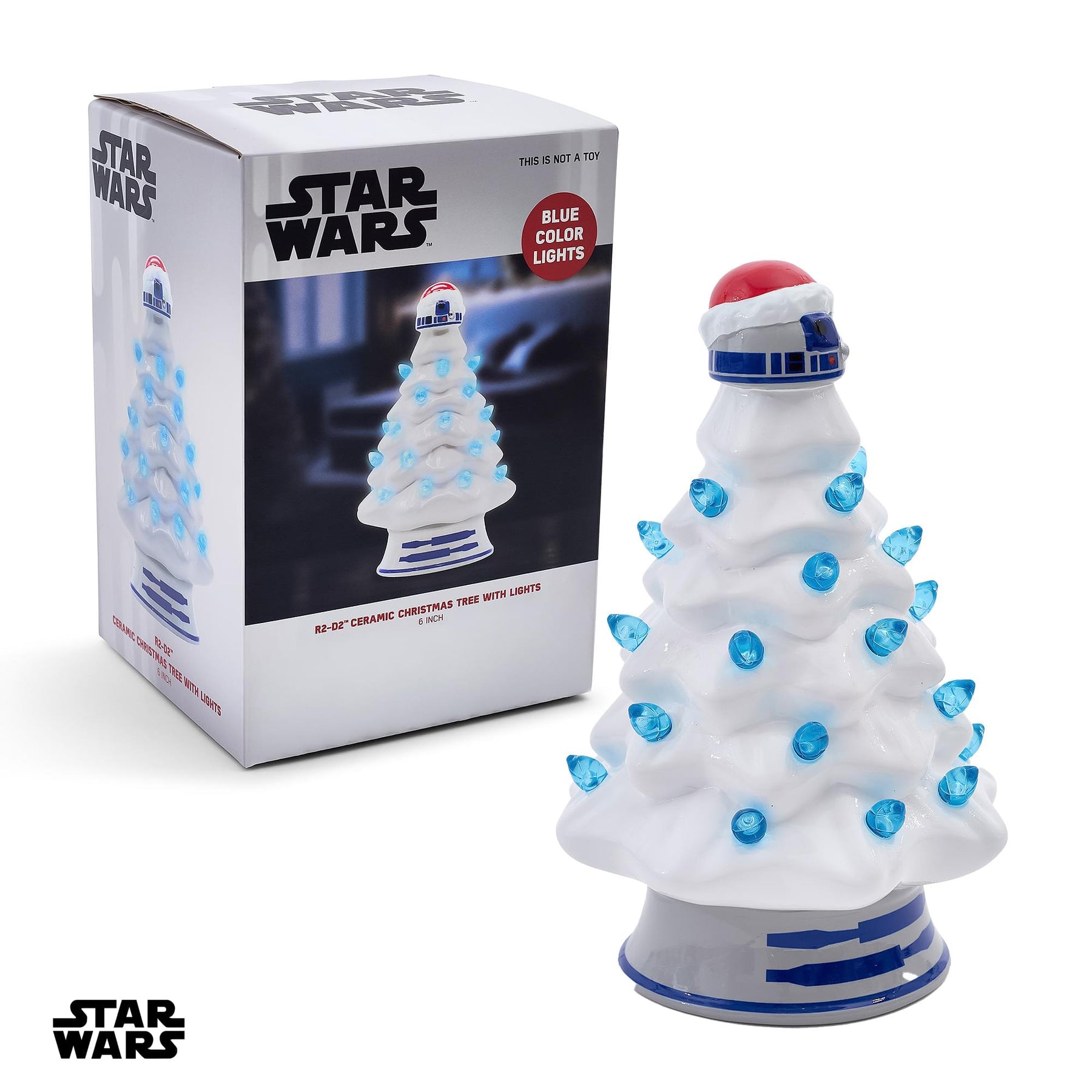 Star Wars R2-D2 Light-Up Ceramic Christmas Tree | 6 Inches Tall