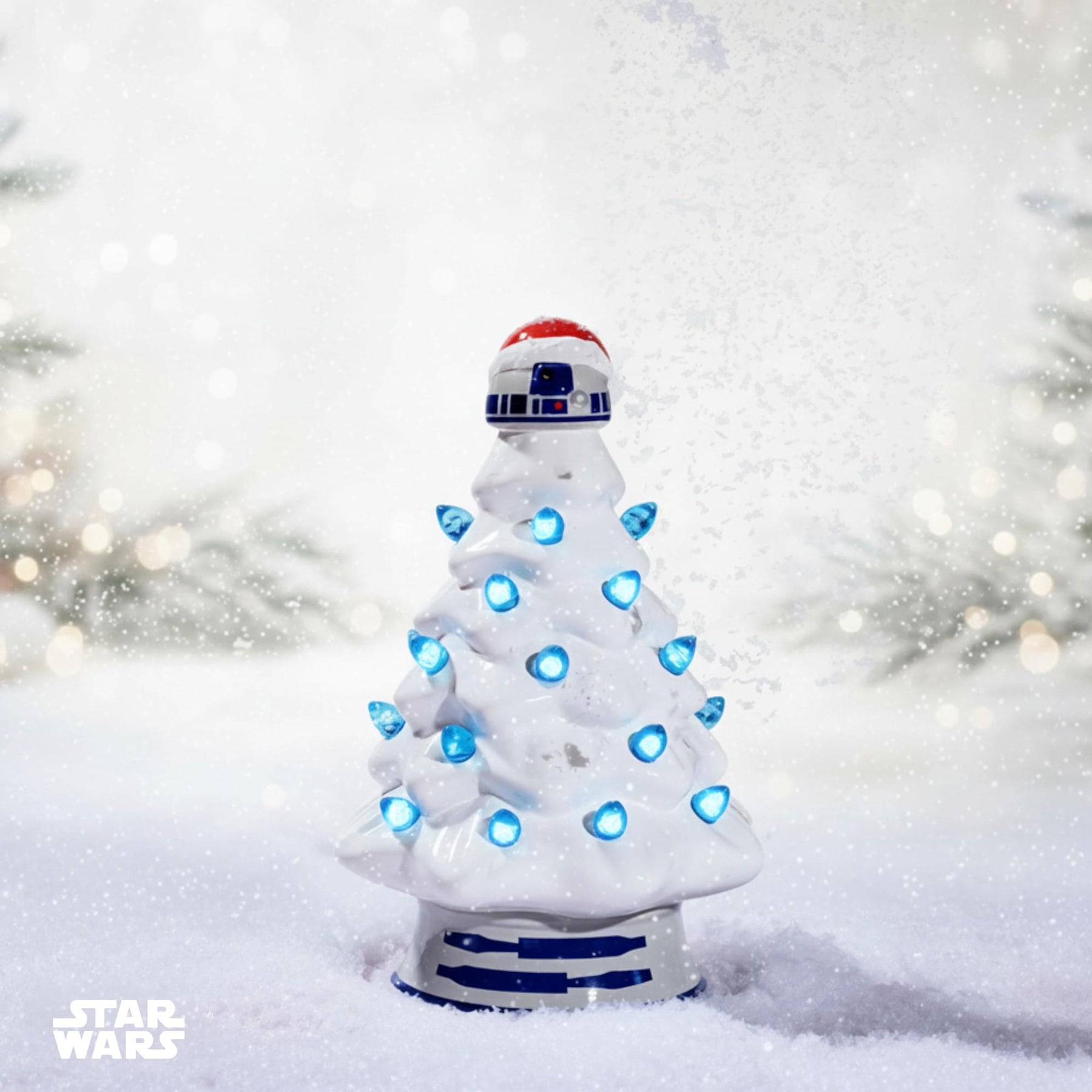 Star Wars R2-D2 Light-Up Ceramic Christmas Tree | 6 Inches Tall