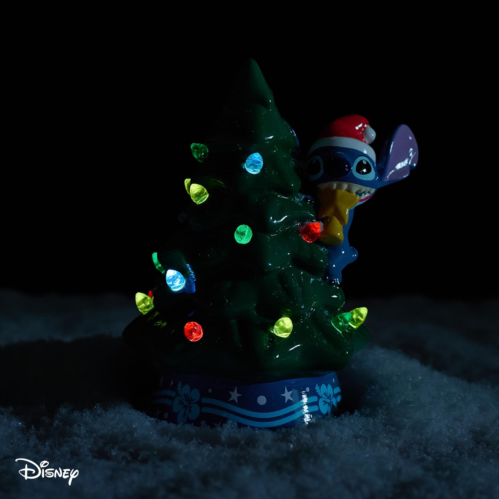 Disney Lilo & Stitch Light-Up Ceramic Christmas Tree | 6 Inches Tall