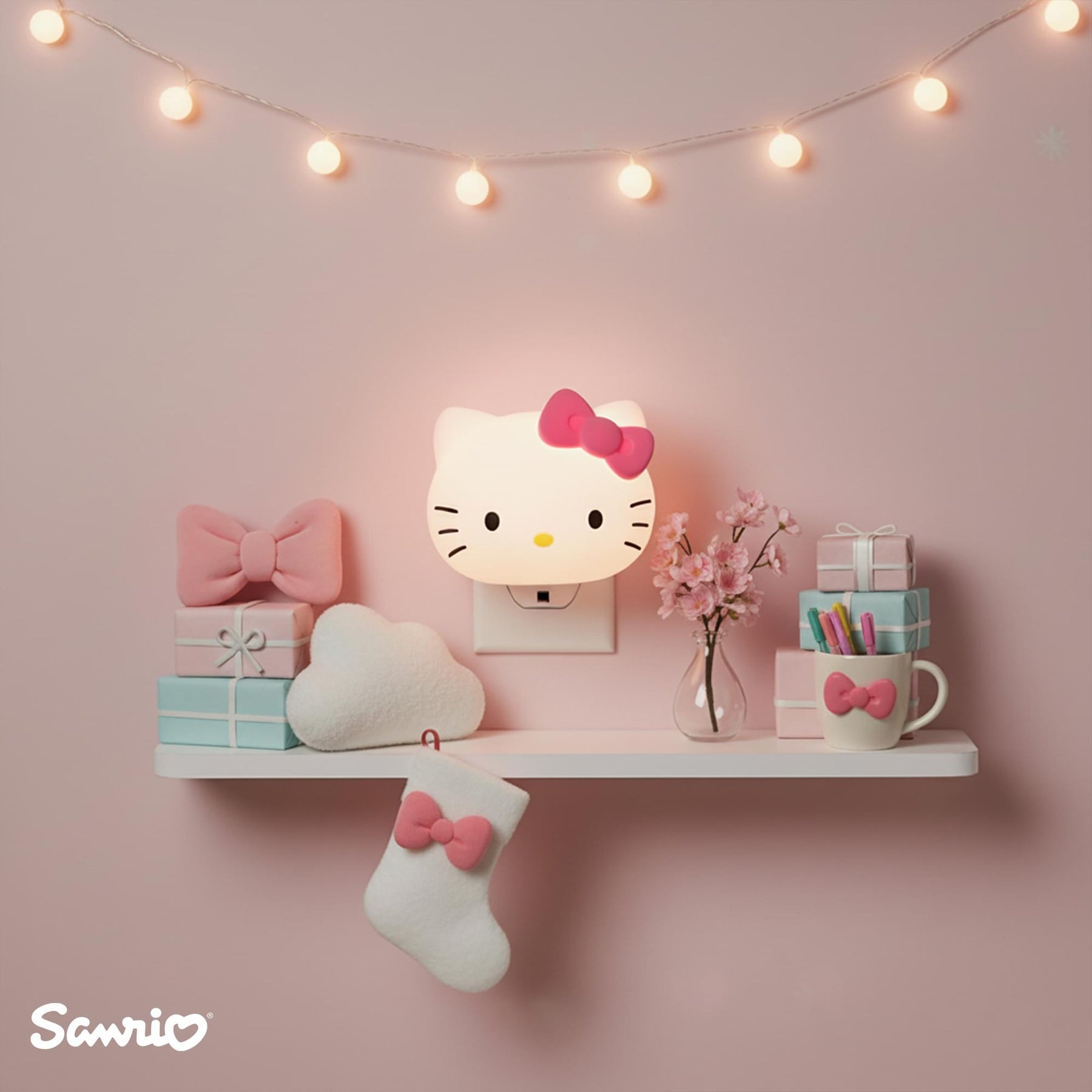 Sanrio Hello Kitty Face Plug-In Nightlight