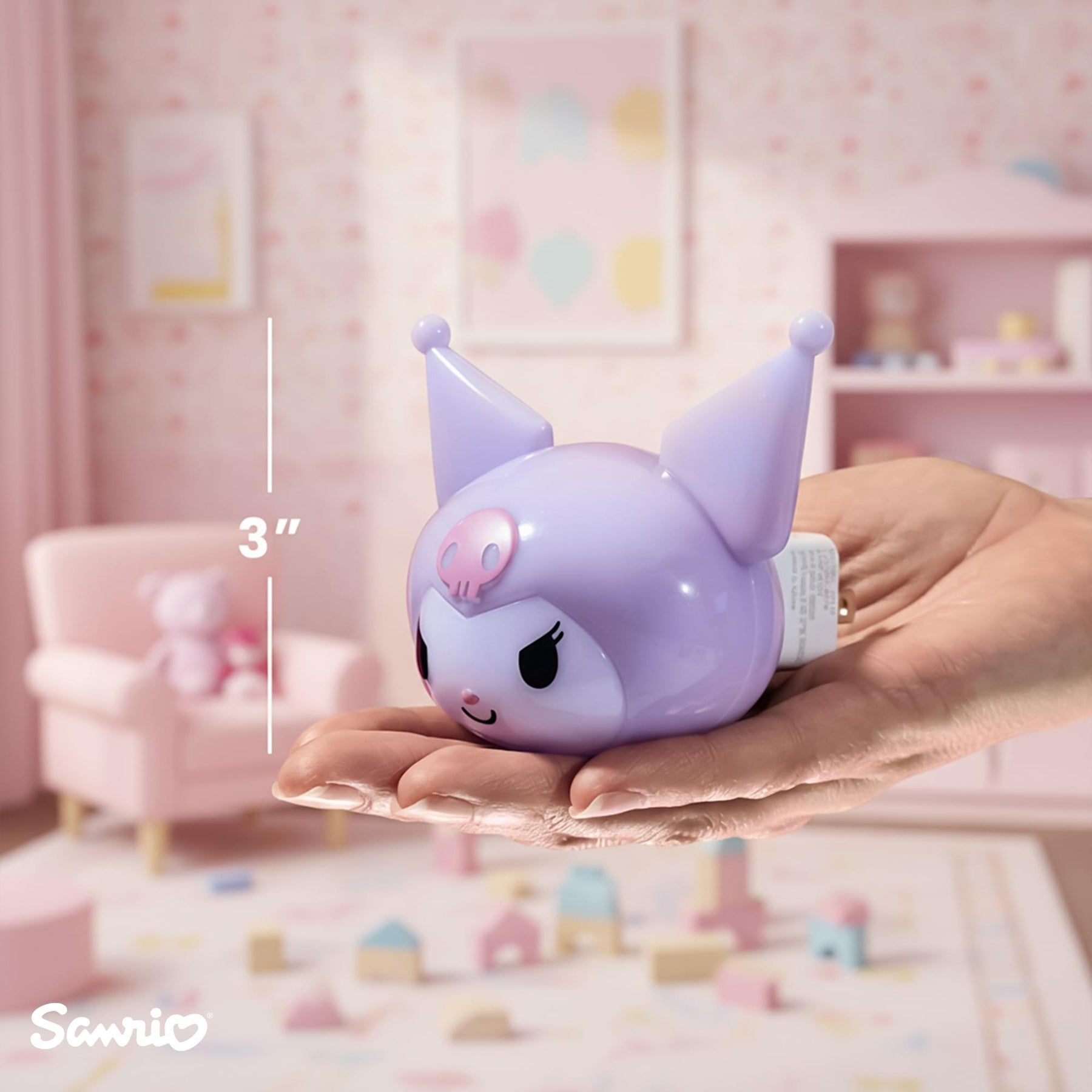 Sanrio Kuromi Face Plug-In Nightlight