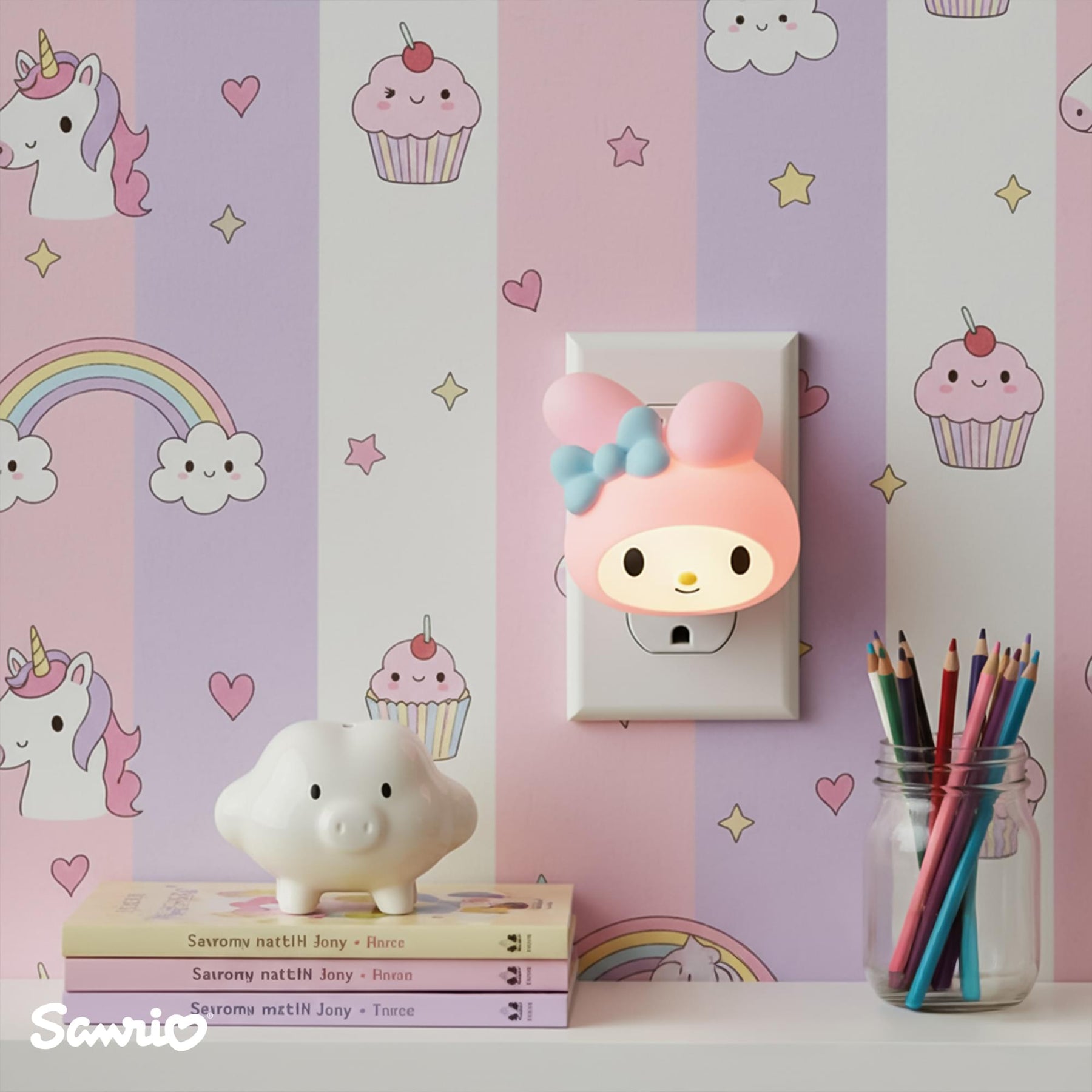 Sanrio My Melody Face Plug-In Nightlight