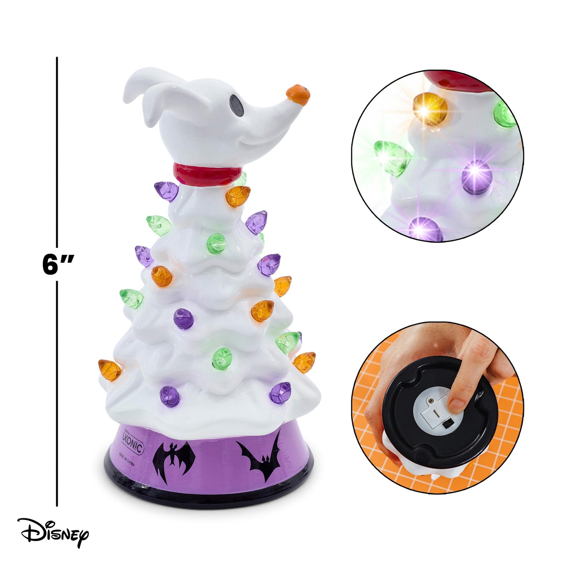 Disney The Nightmare Before Christmas Zero Light-Up Ceramic Christmas Tree