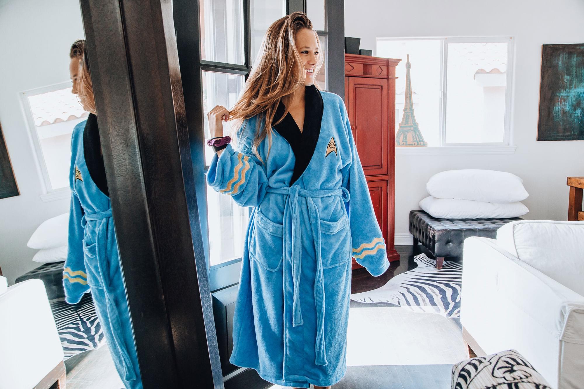 Star Trek Spock Fleece Bathrobe for Adults | One Size Fits Most