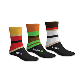 Street Fighter Adult Socks 3-Pack (Ken/Blanka/Ryu)