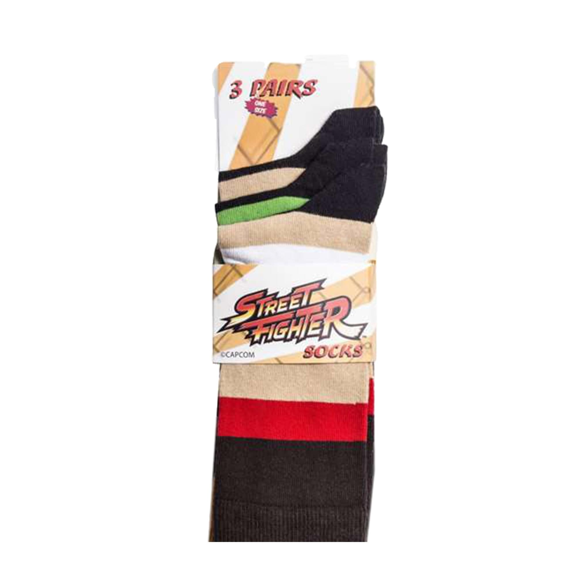 Street Fighter Adult Socks 3-Pack (Ken/Blanka/Ryu)