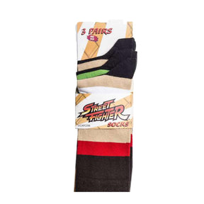 Street Fighter Adult Socks 3-Pack (Ken/Blanka/Ryu)