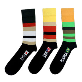 Street Fighter Adult Socks 3-Pack (Ken/Blanka/Ryu)