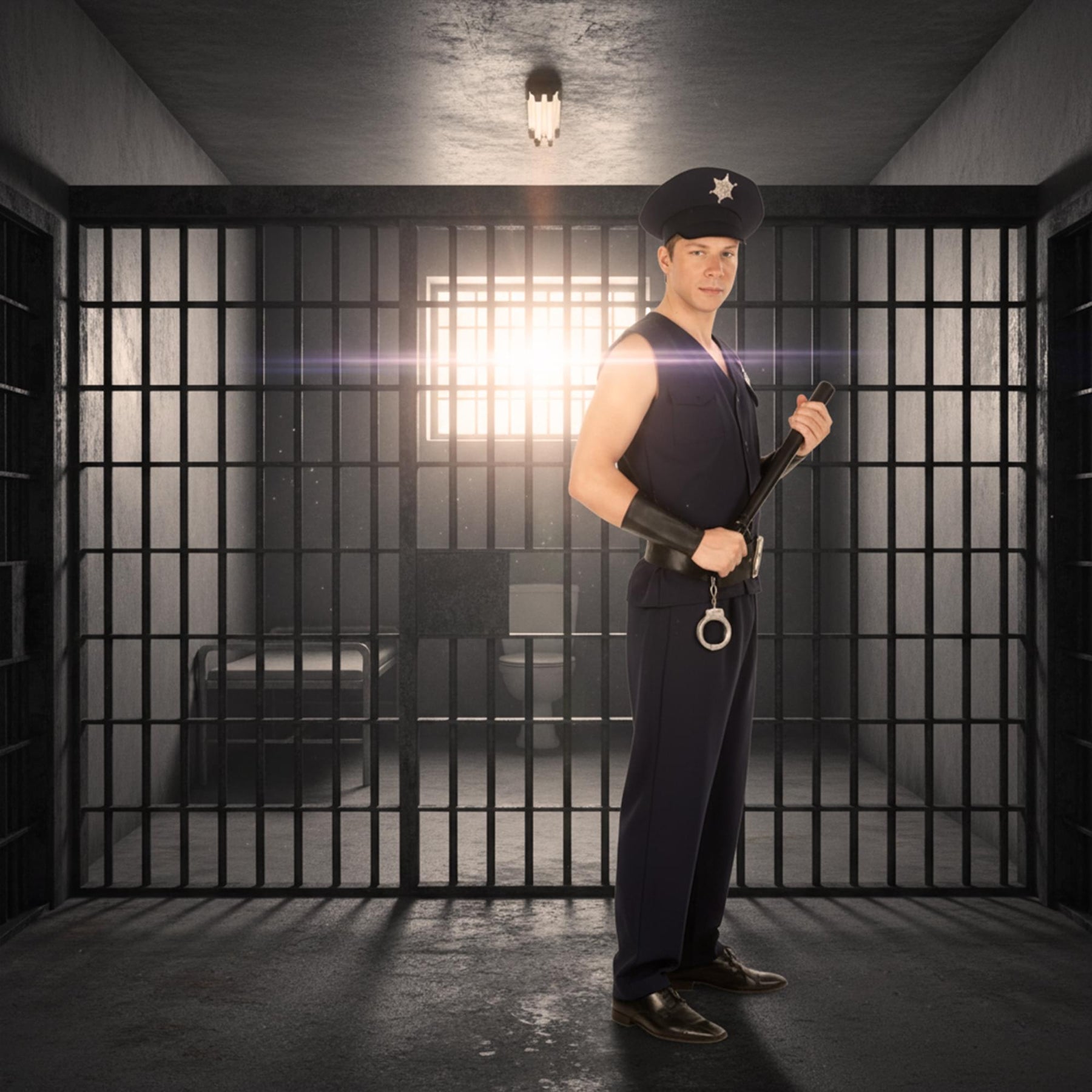 Policeman Chest, Waist Adult Costume