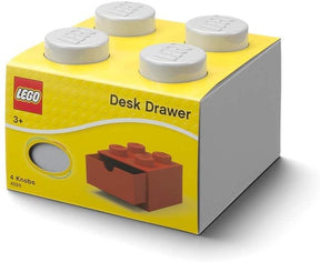 LEGO Desk Drawer 4 Knobs Stackable Storage Box | Grey