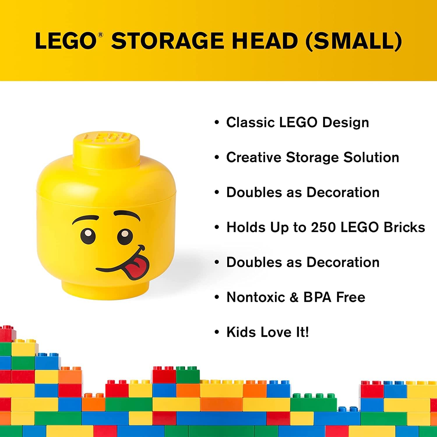 LEGO Small Plastic Storage Head | Silly