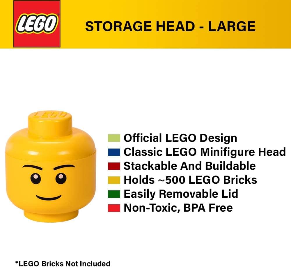 LEGO Large x 10 Inch Plastic Storage Head Silly Free Shipping