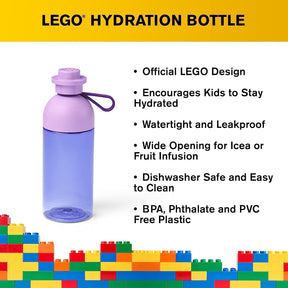 LEGO 16 Ounce Plastic Hydration Bottle | Lavender