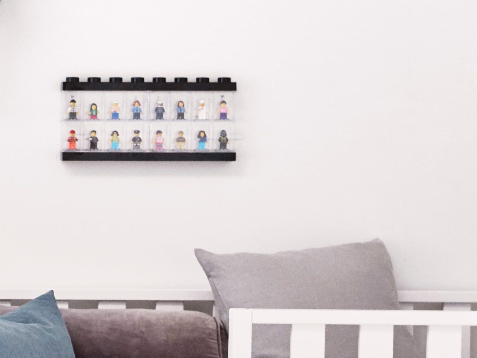 LEGO Minifigure 16 Compartment Display Case | Blue