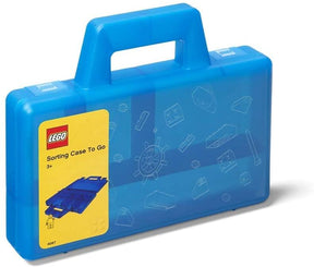 LEGO Sorting Box to-Go Travel Case with Organizing Dividers | Blue