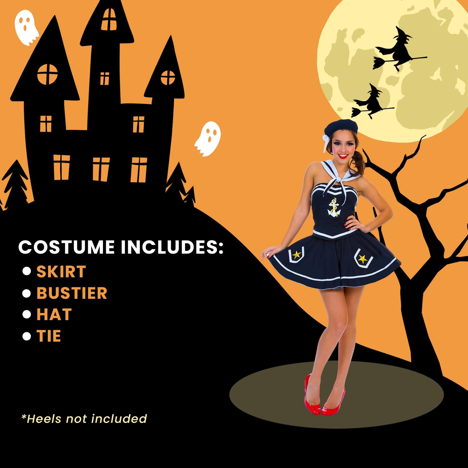 Flirty Sailor Med/ Adult Costume