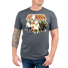 ABC's Dinosaurs Logo & Cast Men's Grey T-Shirt