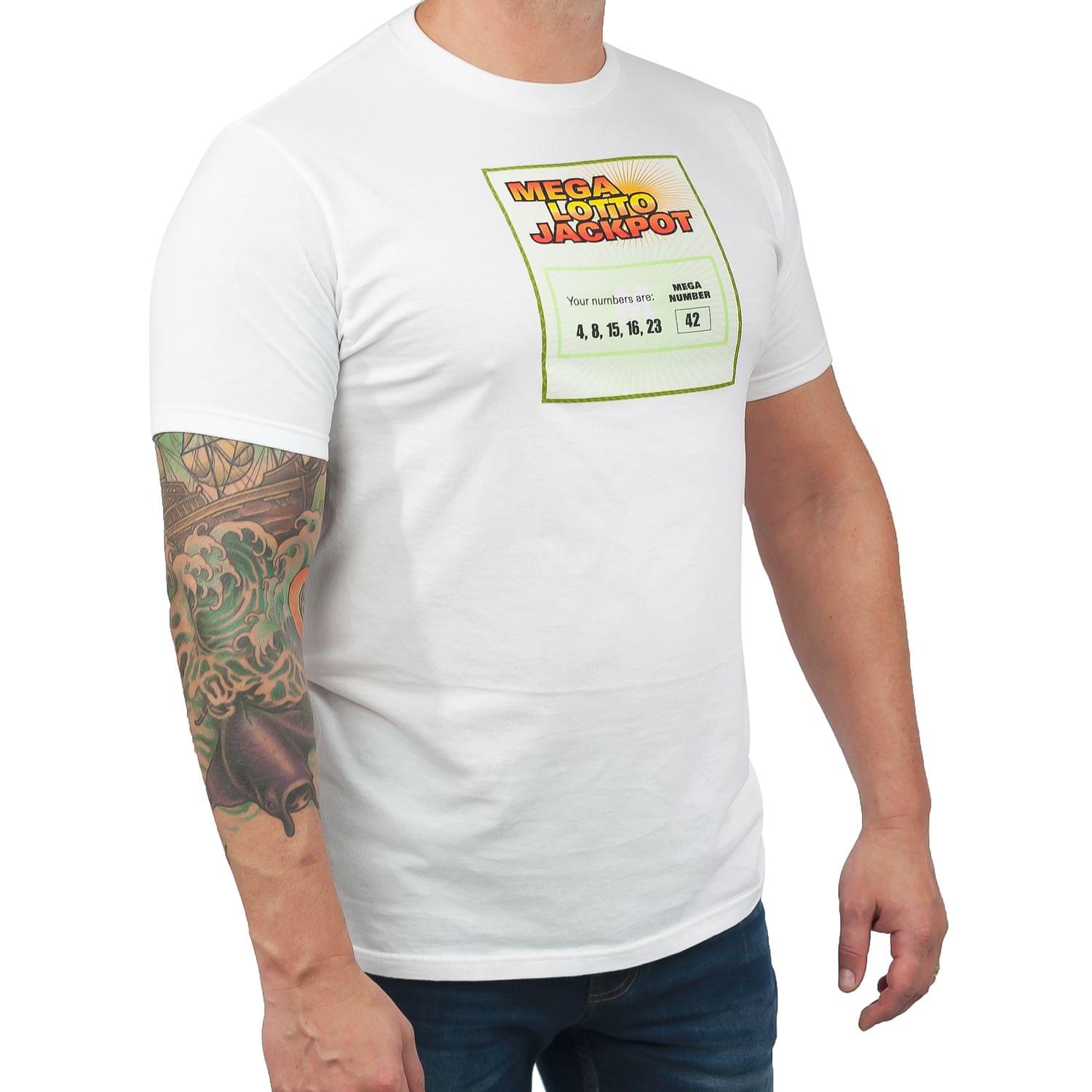 Lost "Mega Lotto Jackpot" Men's White T-Shirt