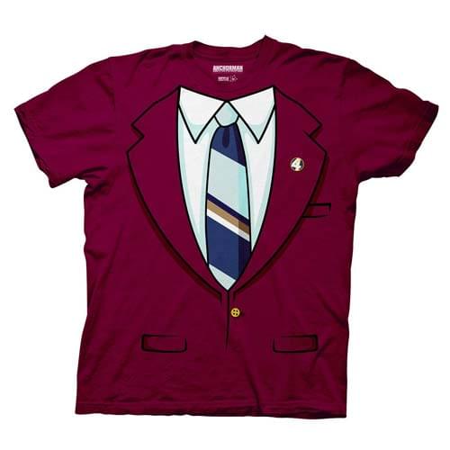 Anchorman Burgundy Suit Adult T-Shirt