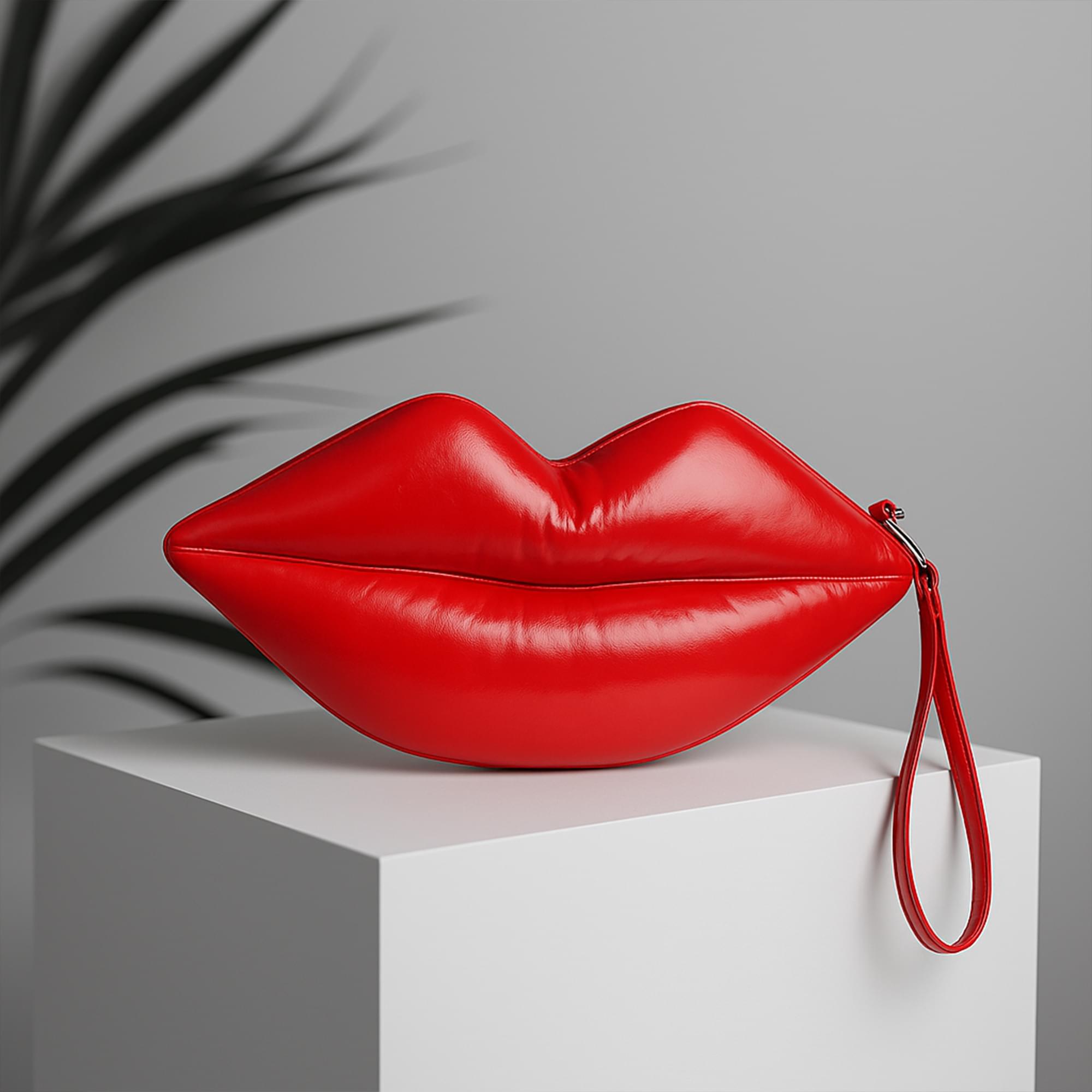 Red Lips Adult Costume Handbag