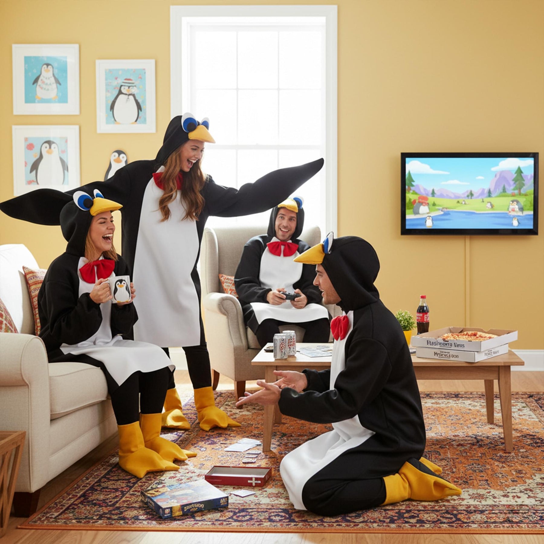 Penguin Adult Group Costume Set of 4