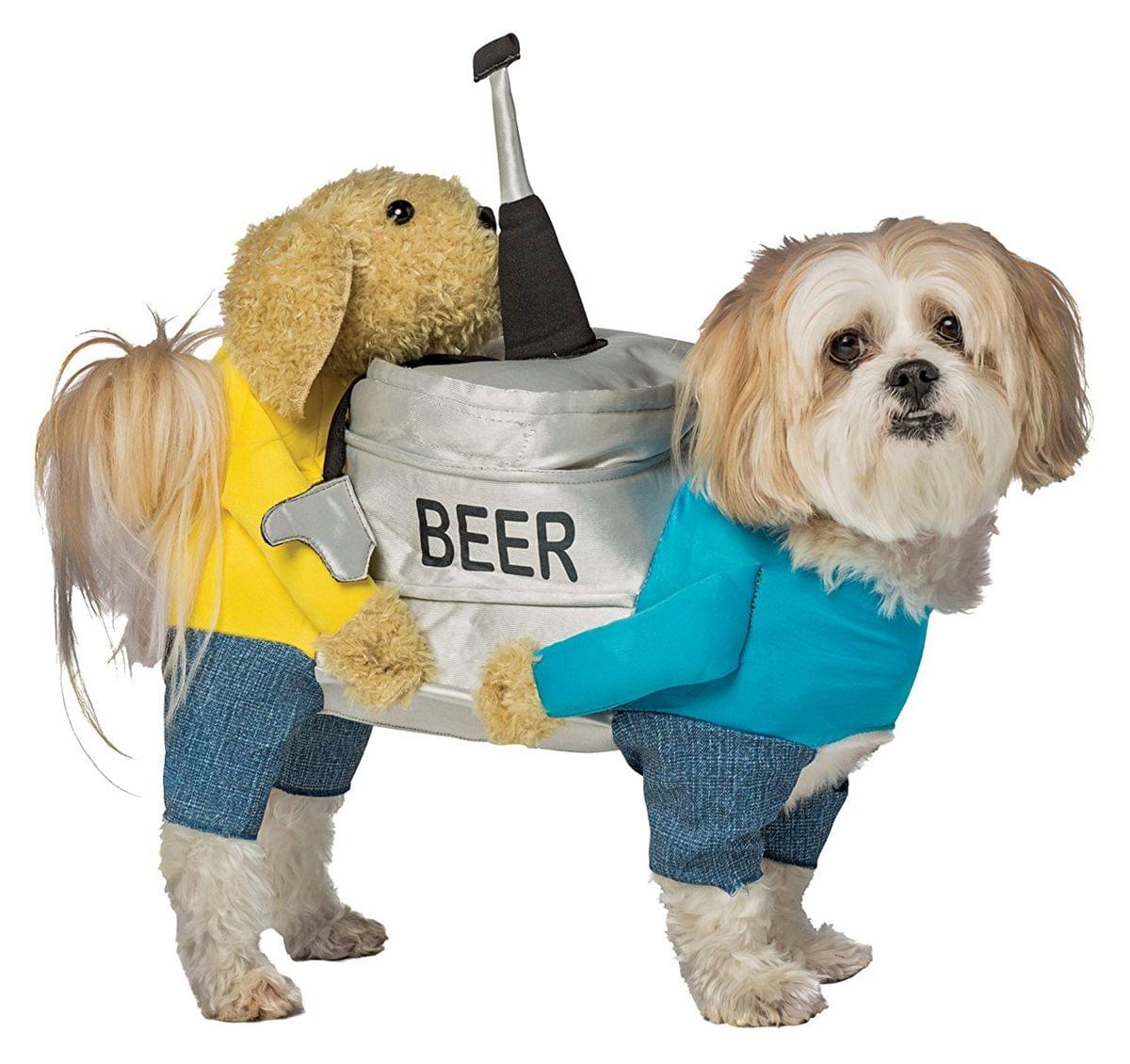 Dogs Carrying Beer Keg Pet Costume, L-XL