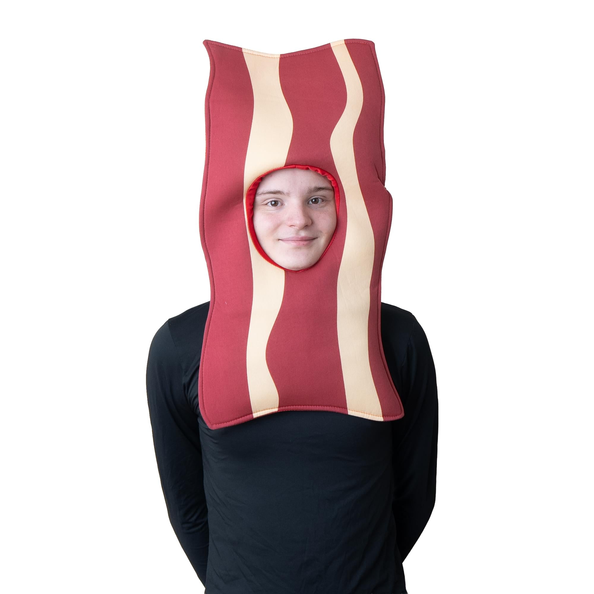 Bacon Open Face Costume Mask Adult One Size