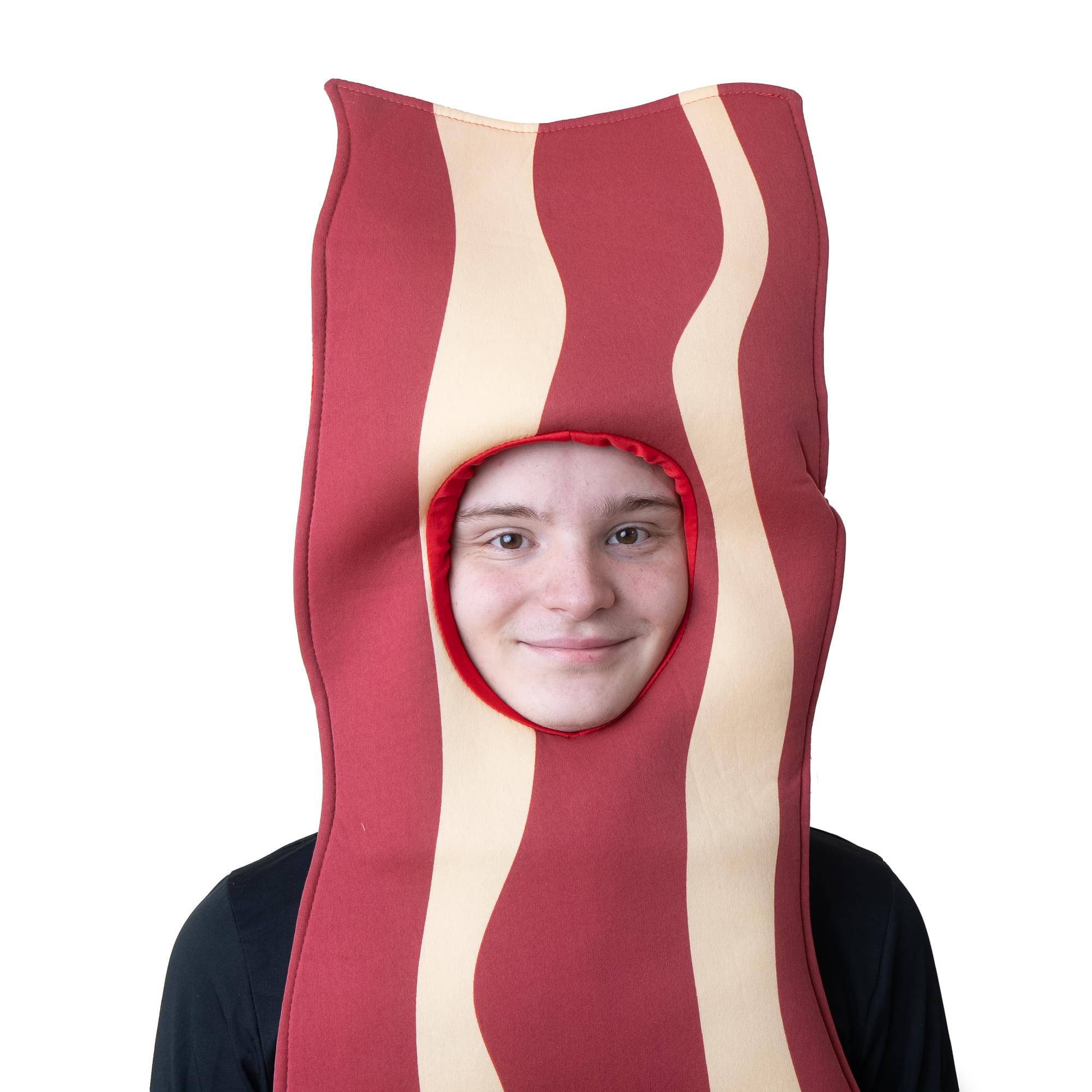 Bacon Open Face Costume Mask Adult One Size