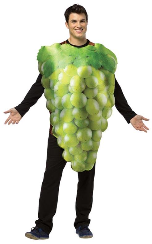 Get Real Bunch Of Grapes Costume Adult: Green