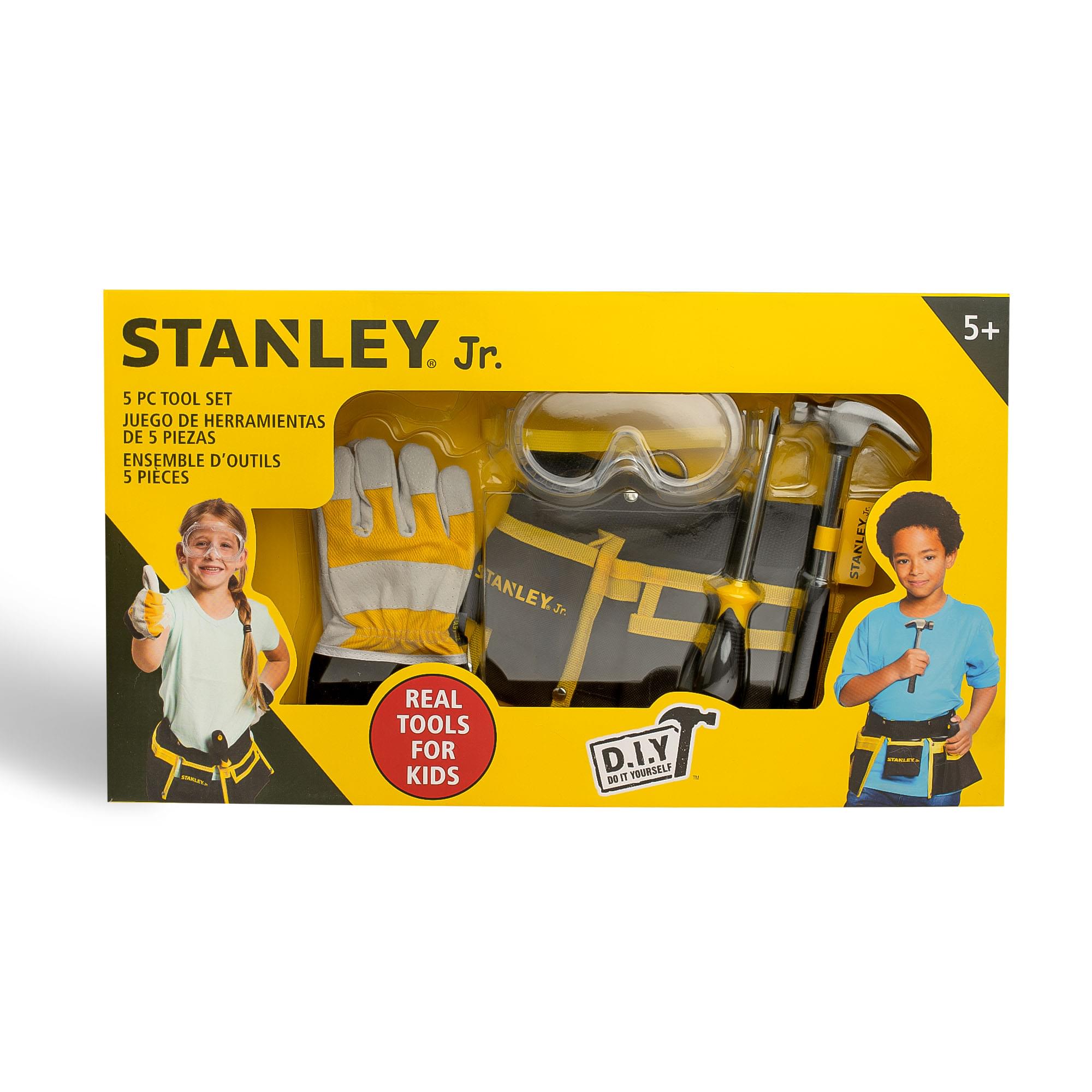 Stanley Jr. 5 Piece Tool Set | Real Tools for Kids