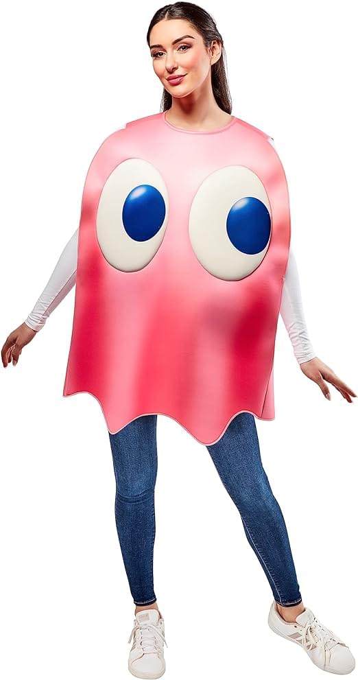 Pac-Man Pinky Ghost Adult Costume | One Size