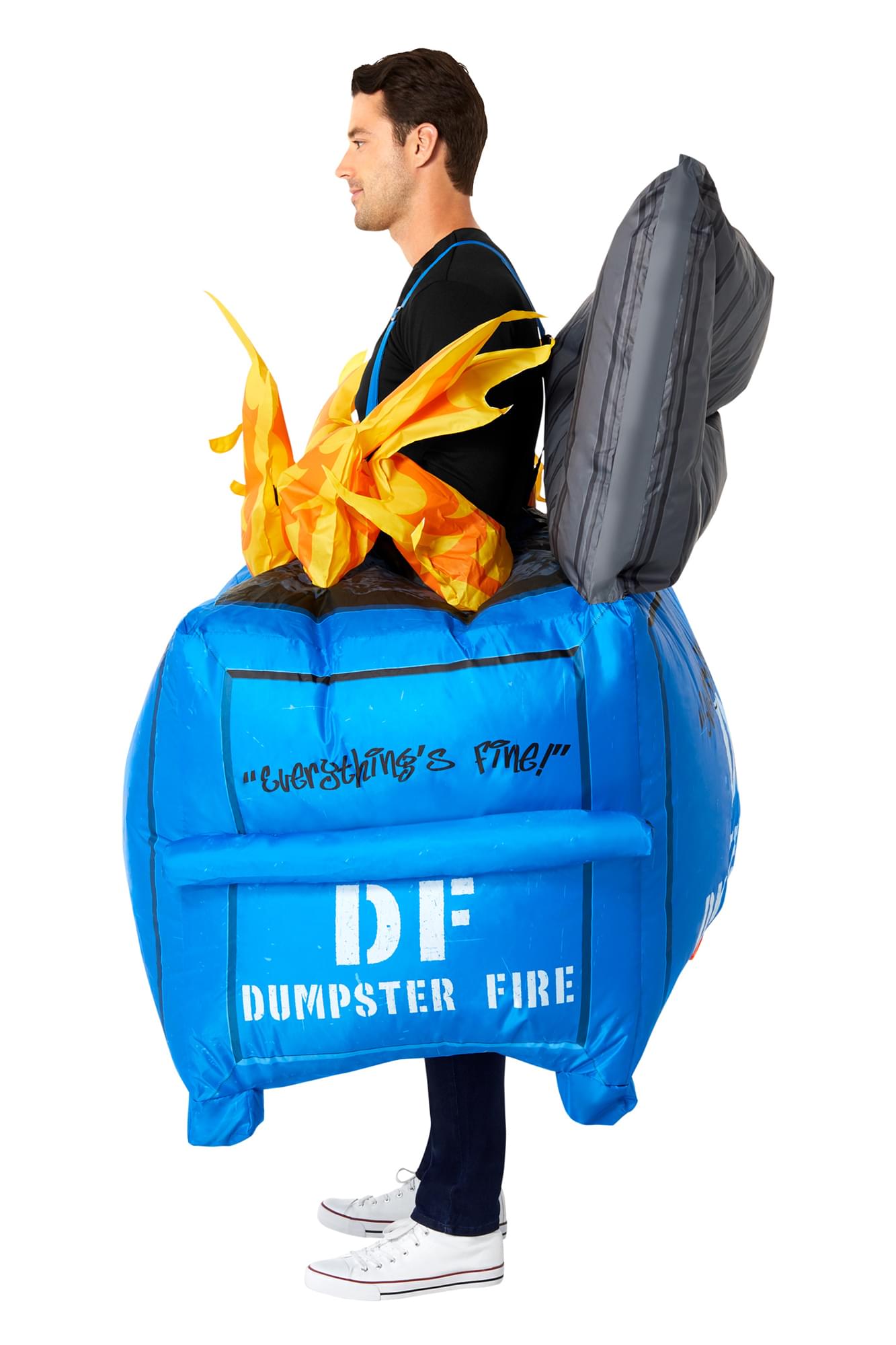 Dumpster Fire Adult Inflatable Costume | One Size