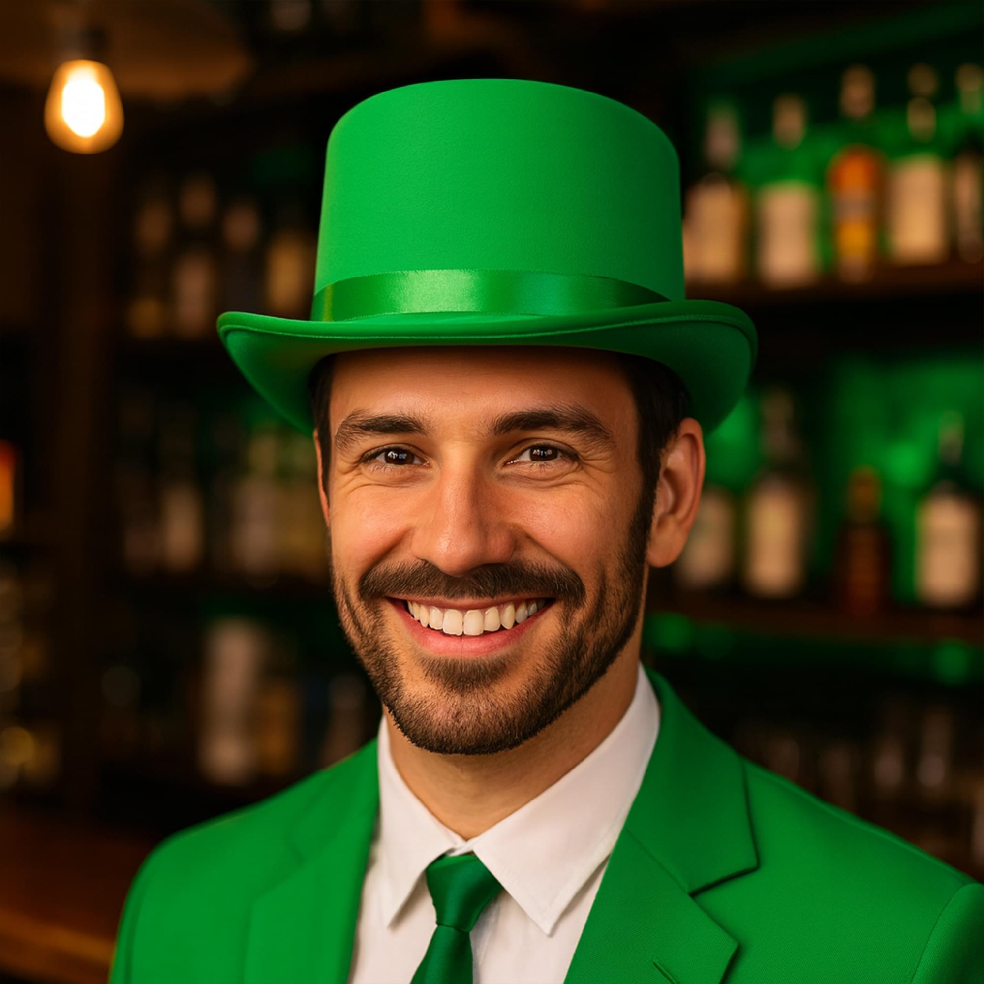 Green Top Hat Adult Costume Accessory