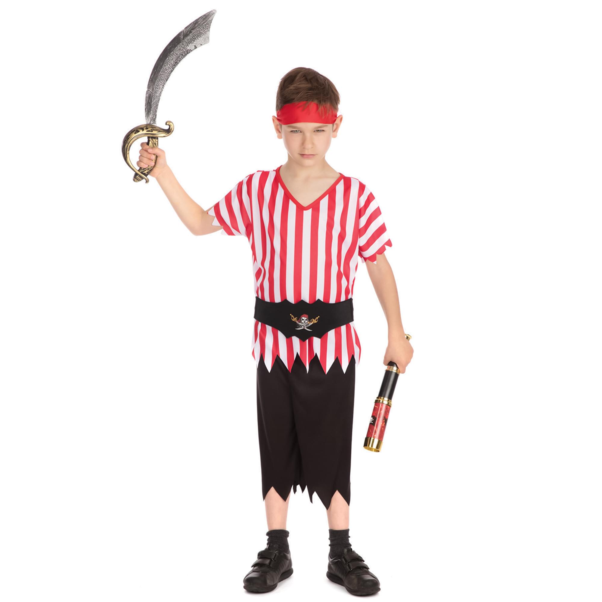 Striped Pirate Boy Child Costume