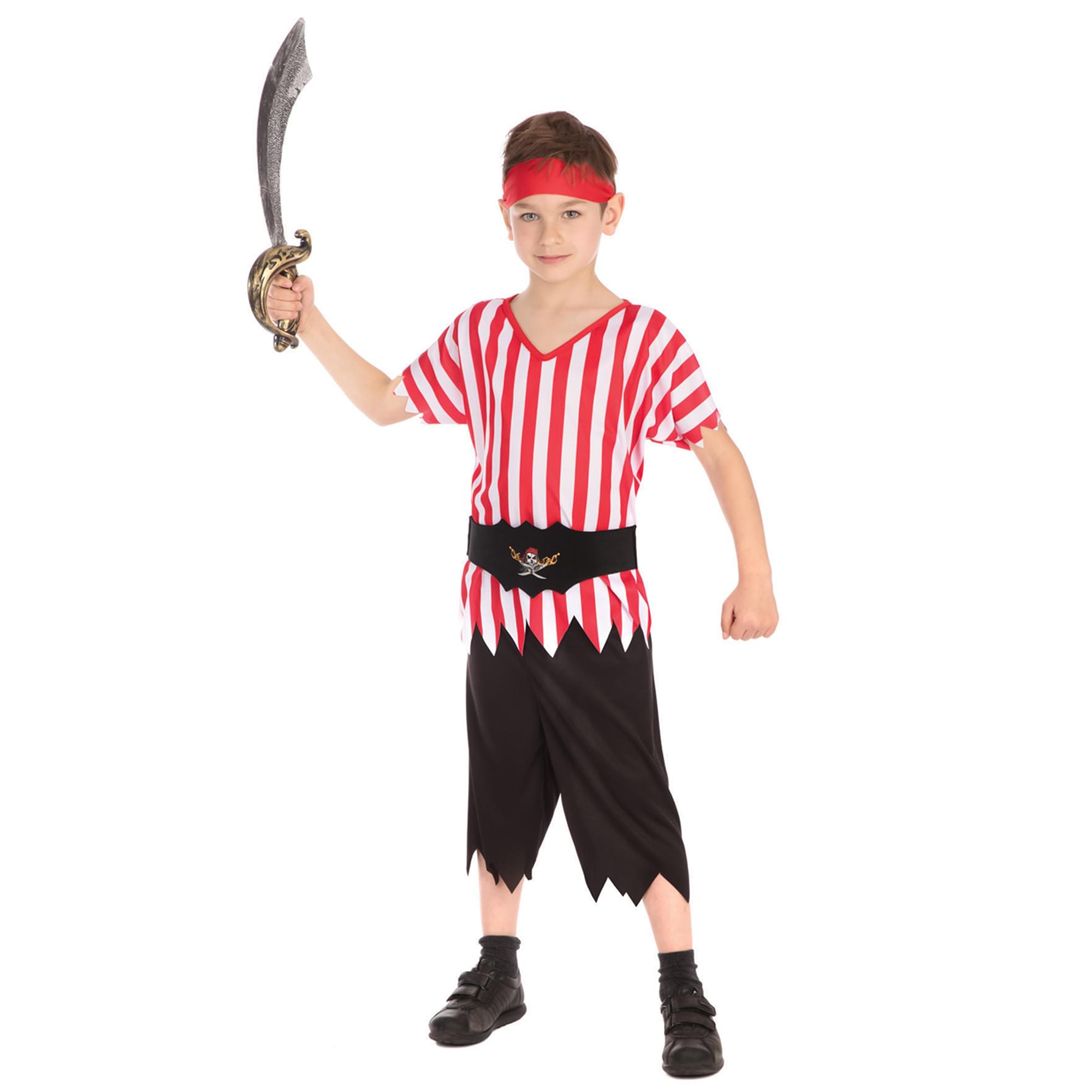 Striped Pirate Boy Child Costume