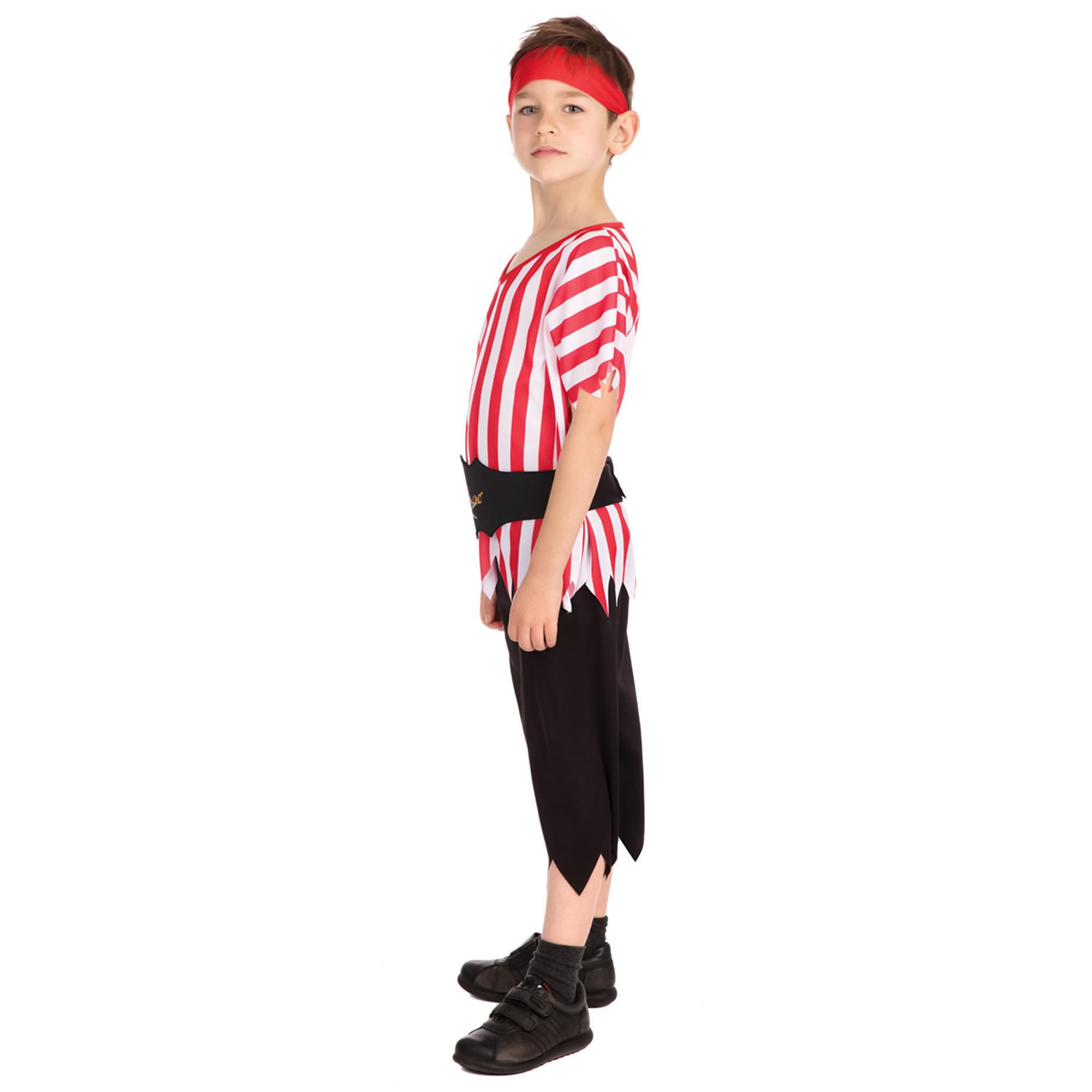 Striped Pirate Boy Child Costume