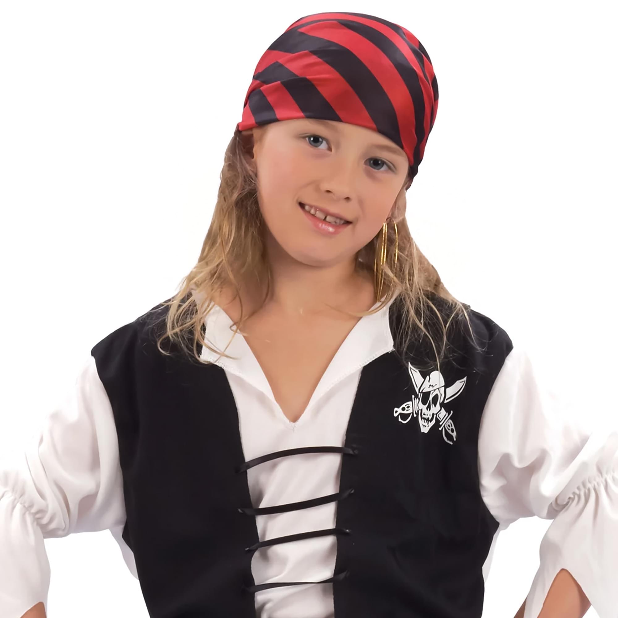 Striped Pirate Girl Child Costume