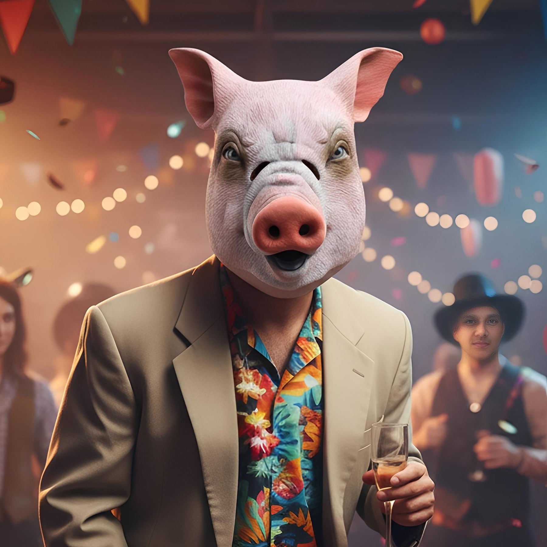 Pig Adult Costume Mask
