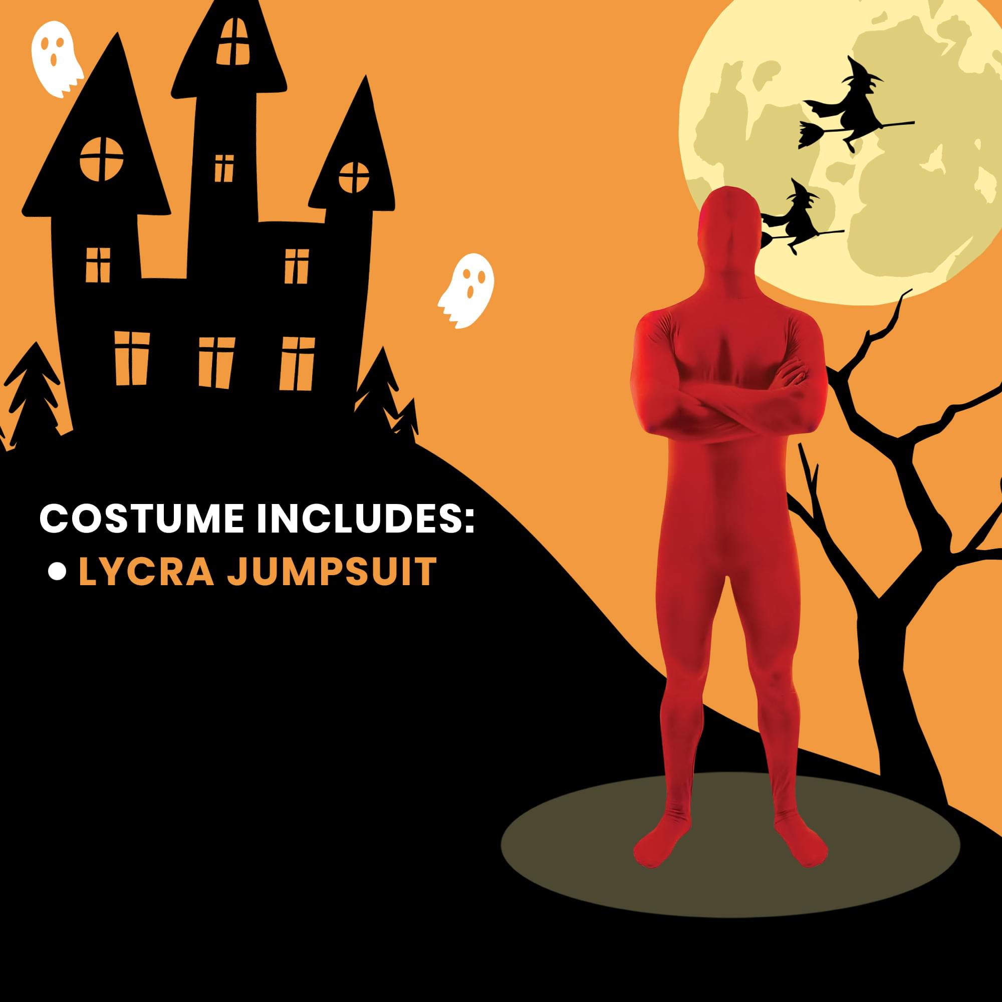 Red Second Skin Adult Costume Suit