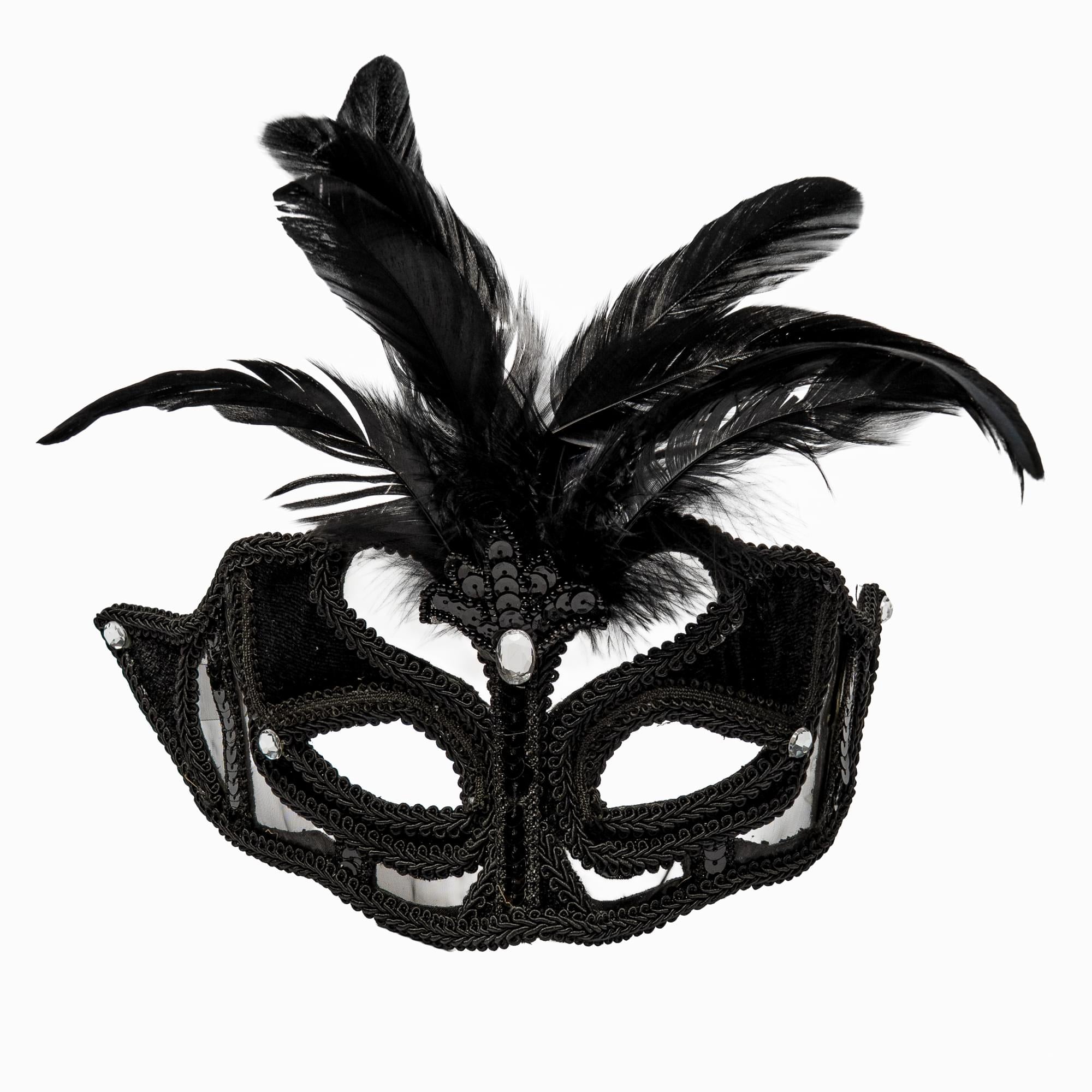Feathered Mask Costume Accessory