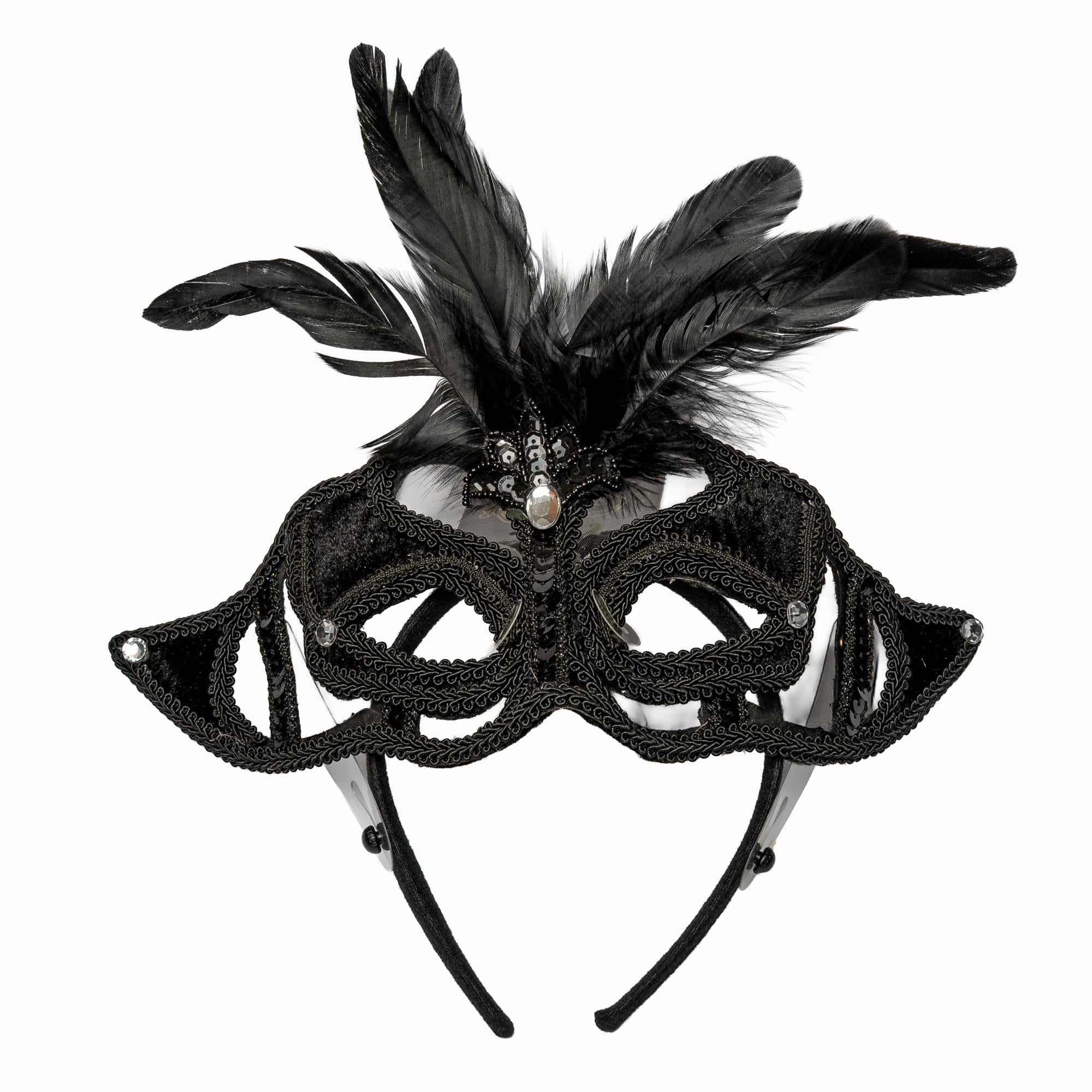 Feathered Mask Costume Accessory