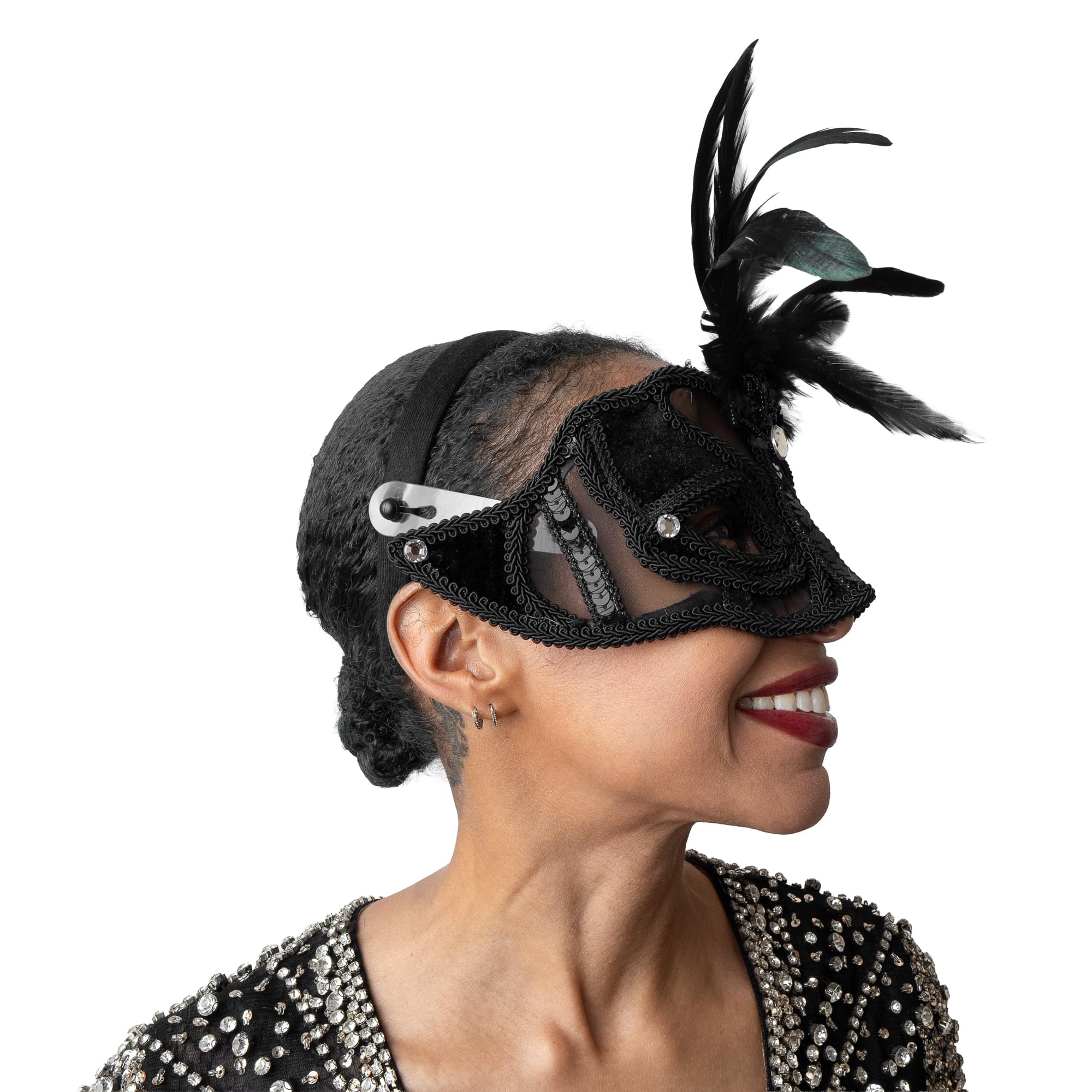Feathered Mask Costume Accessory