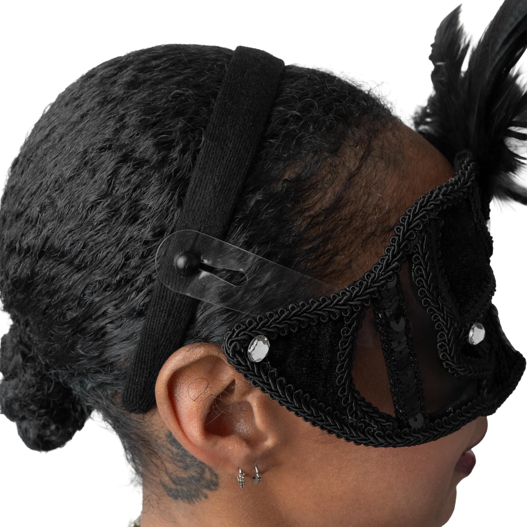 Feathered Mask Costume Accessory