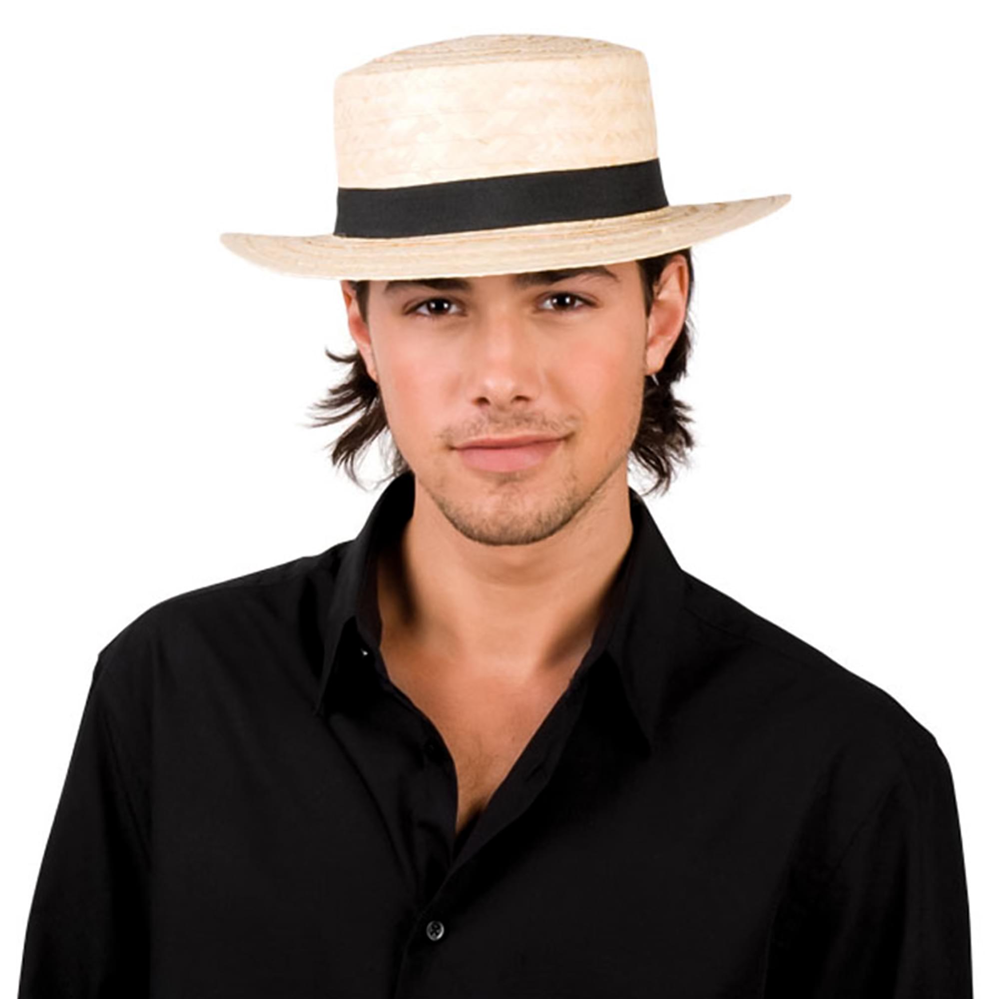 Straw Boater Adult Costume Hat