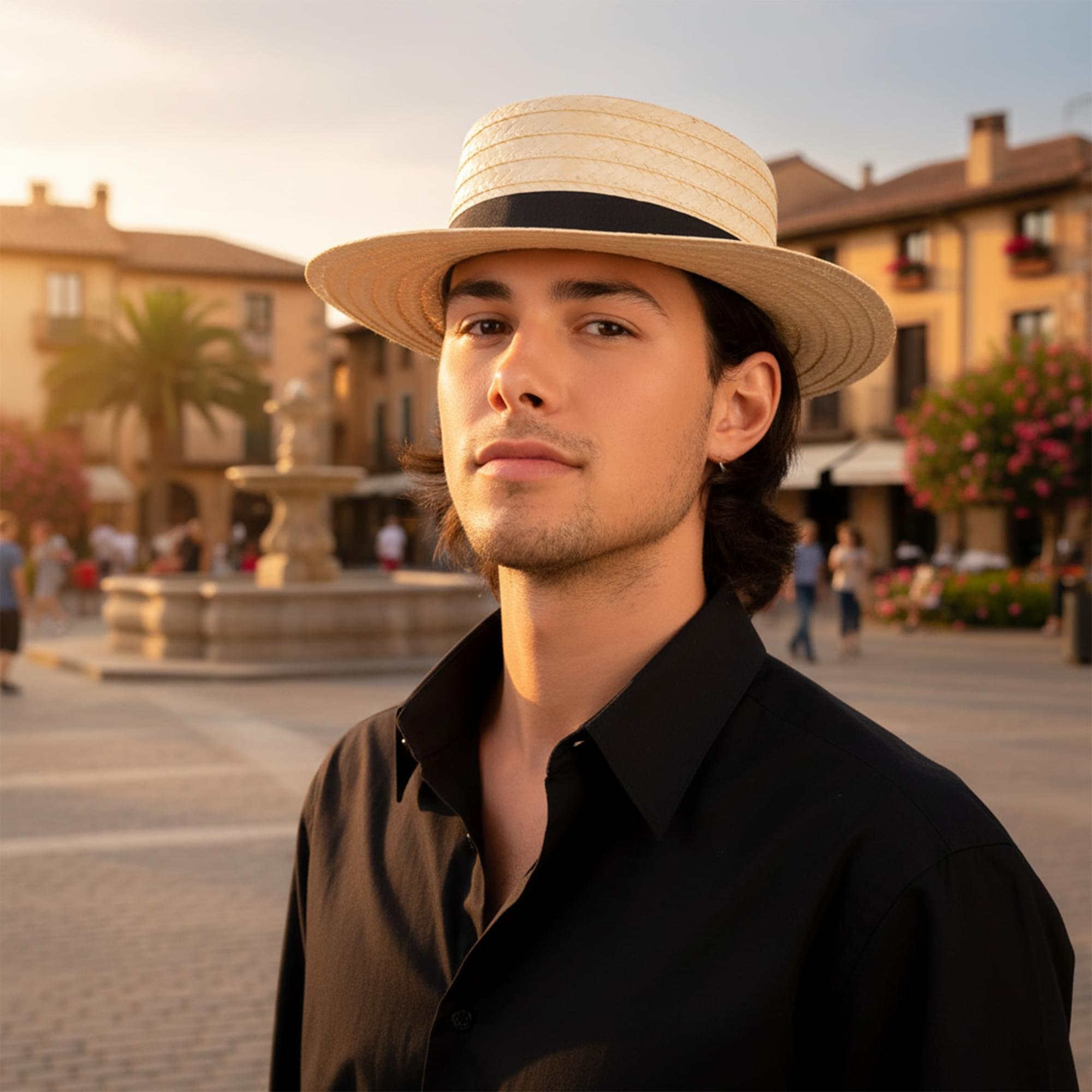 Straw Boater Adult Costume Hat