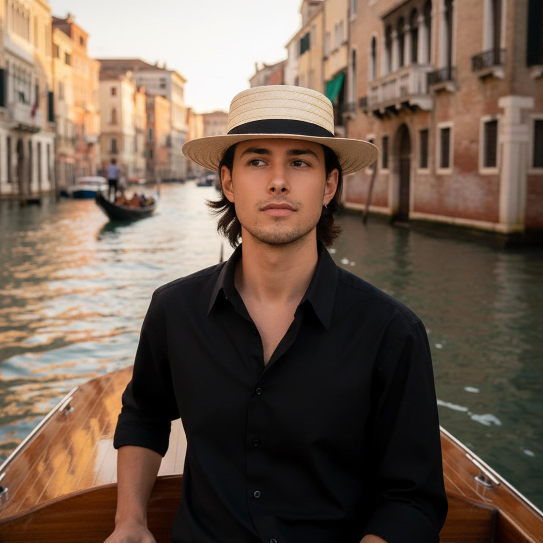 Straw Boater Adult Costume Hat