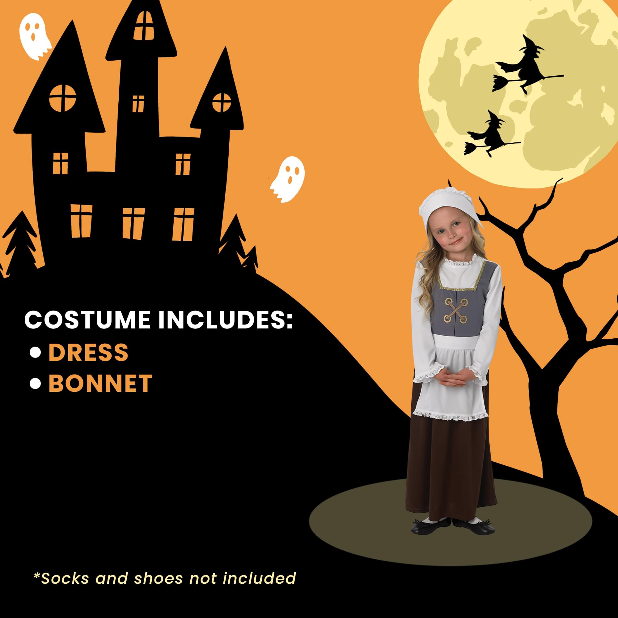 Tudor Maid Child Costume